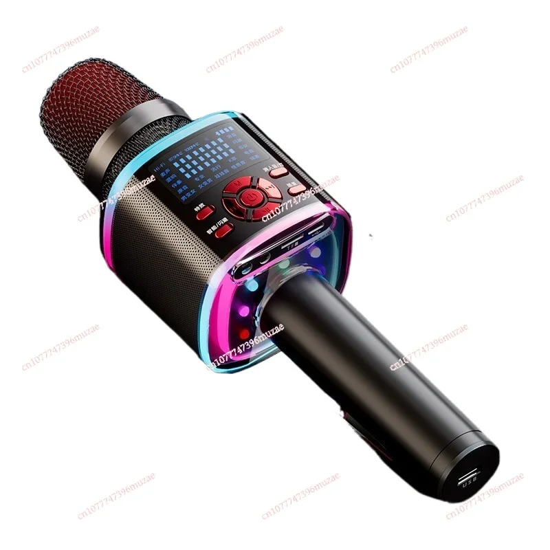 

Wireless microphone Bluetooth microphone stereo integrated with sound card Karaoke mobile phone TV singing