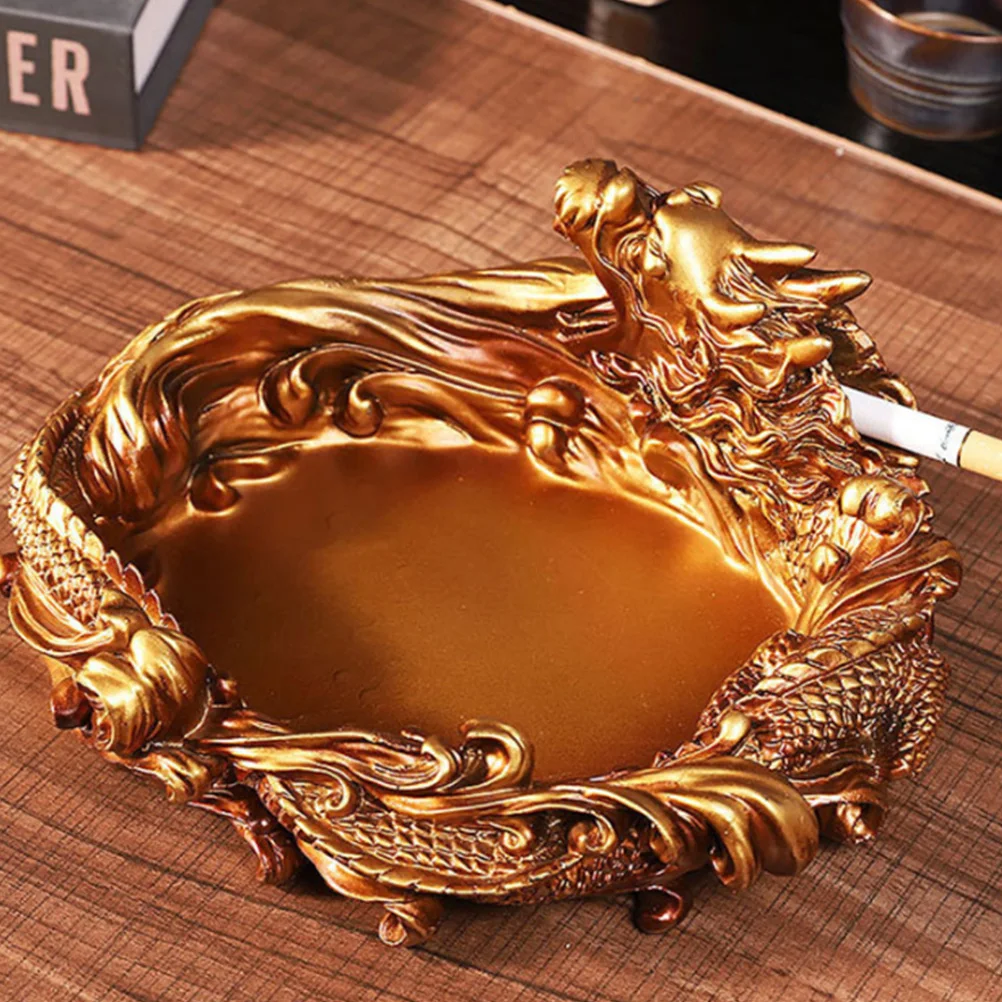 

Dragon Shape Resin Ashtray Unique Decor Office Desktop Ash Holder Creative Ash Container Home Bar Use