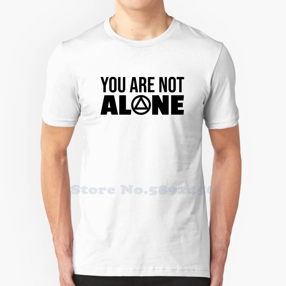 You Are Not Alone Aa Logo Clean & Sober Living In Recovery 100% Pure Cotton T-Shirt Aa Anonymous Narcotics Anonymous Sobriety