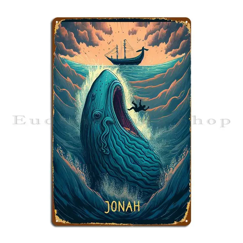 Prophet Jonah Metal Plaque Poster Rusty Garage Bar Customized Bar Tin Sign Poster