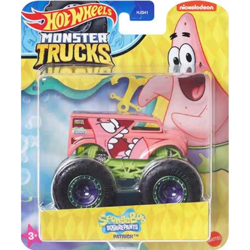 متوفر في المخزون مجموعة سبونجبوب الأصلية من Hotwheels Bigfoot Car Pie Big Star Crab Boss Octopus Brother Hjg41 المقتنيات المشجعين هدايا لطيفة