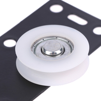 Furniture Hardware Black Door Rollers Stainless Steel Sliding Door Wheel Cabinet Nylon Pulley Hanging Wheel Wardrobe