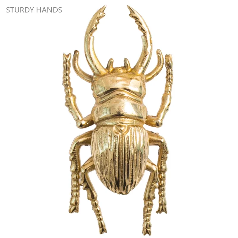 Único Furo Brass Cabinet Handle Luxo Leve Criativo Artesanal em Forma de Inseto Gaveta do Armário Carpintaria Pcs