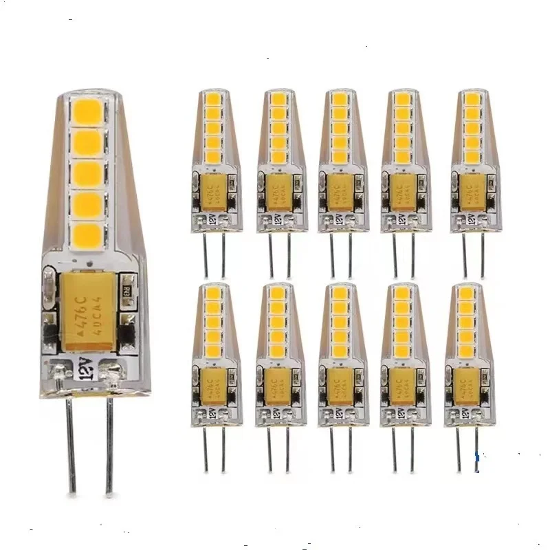 

10pcs G4 LED Bulb 5W DC12V/AC220V 2835 SMD 10led Warm/Cold White 360 Degree Angle Chandelier Light Replace Halogen Lamp lighting