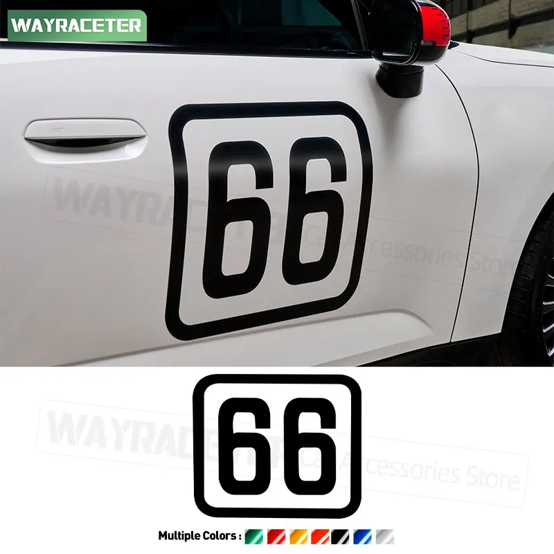 

Car Door Side Sticker 66 Collection Decal For MINI Cooper J01 JCW F65 F66 F67 J05 U25 2025 R50 R60 R58 R56 R55 F56 F55 F60 R53