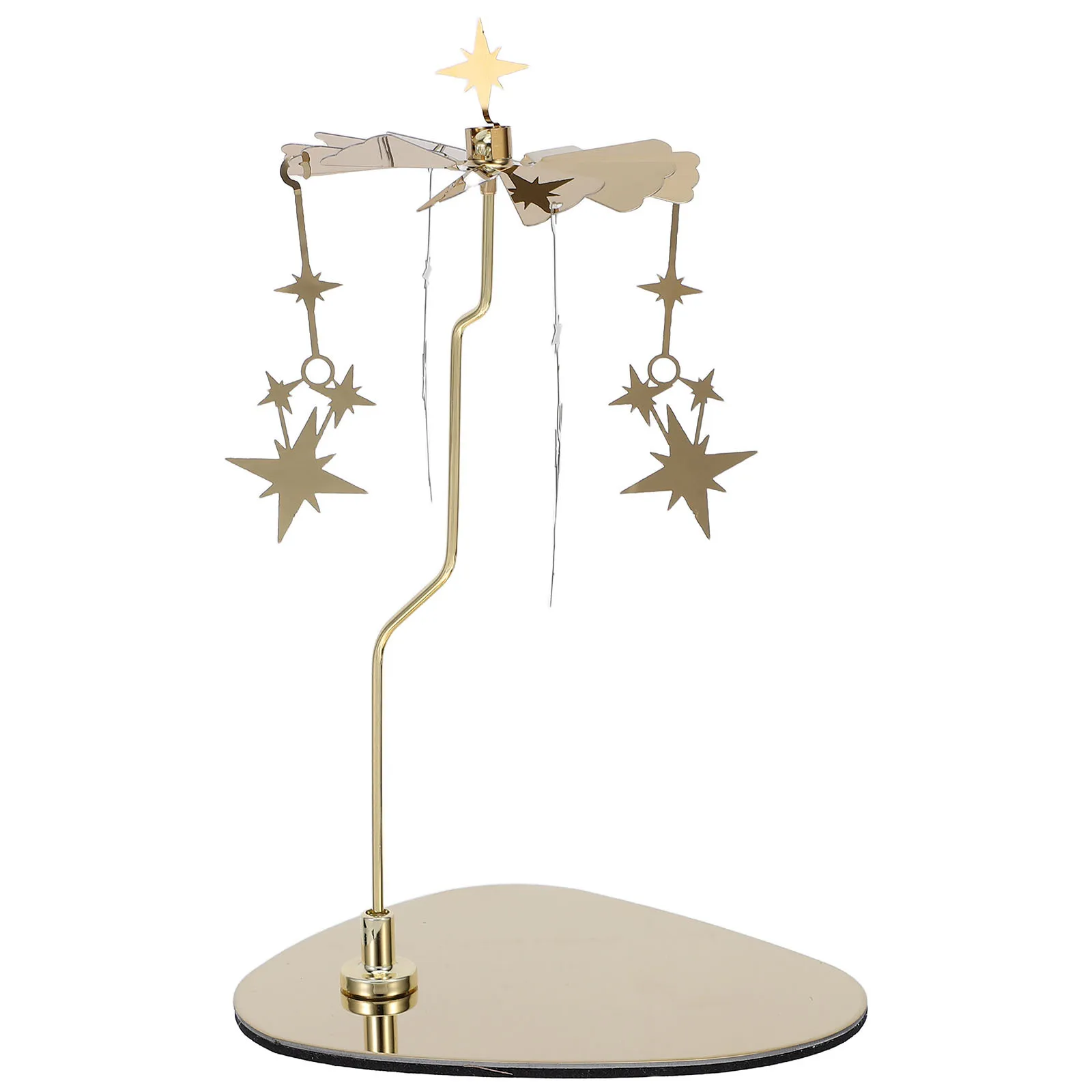 الفولاذ المقاوم للصدأ نجمة الدورية حامل جولة مثلث صينية الذهب Tealight حامل رومانسية الزفاف عيد الميلاد الجدول