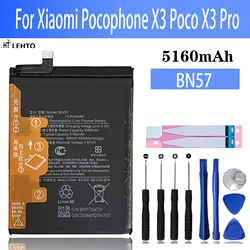 100% Original BN57 Battery For XIAOMI POCO X3 NFC/ POCO X3 PRO/ Phone Replacement  Bateria