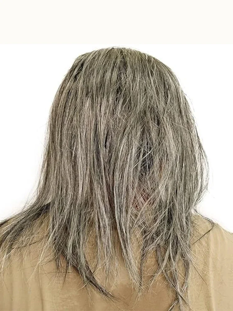 هالوين مخيف القديم الساحرة قناع الرعب اللاتكس مع الشعر فستان بتصميم حالم كشر زي حفلة تأثيري أقنعة الدعائم الكبار حجم واحد #4