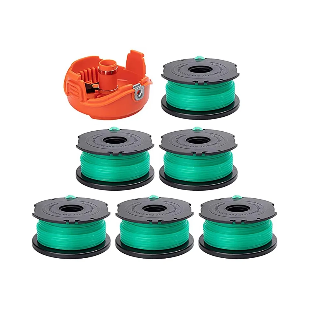 Nylon Spools Line Kit Spool Cover Cap For Black + Decker Strimmer Line Mowing Wire Spools Garden Grass Weed Cutting Accossy