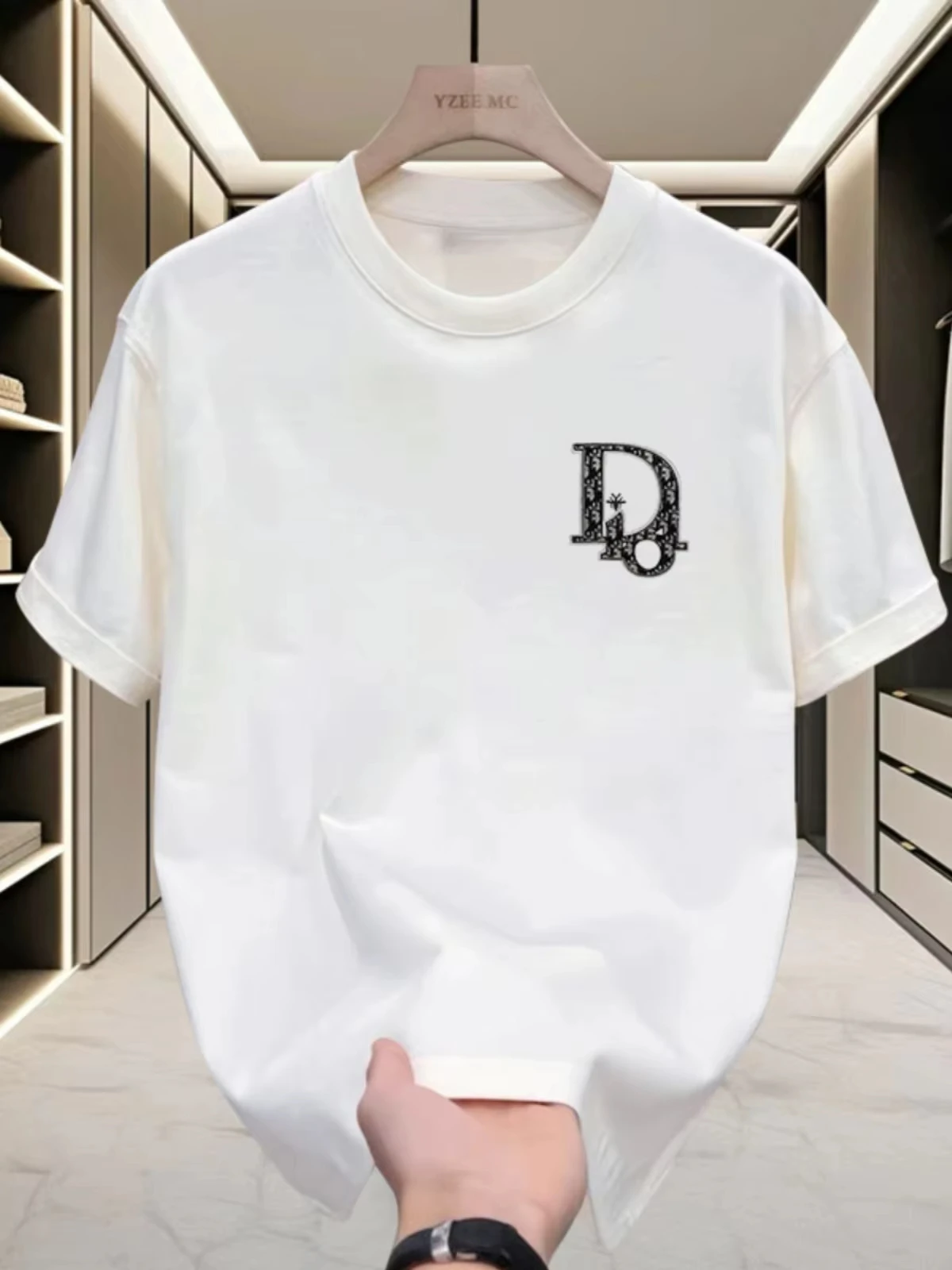 

Летняя популярная простая повседневная мужская повседневная стильная спортивная мужская футболка для фитнеса с короткими рукавами в стиле хип-хоп, свободный мужской топ большого размера