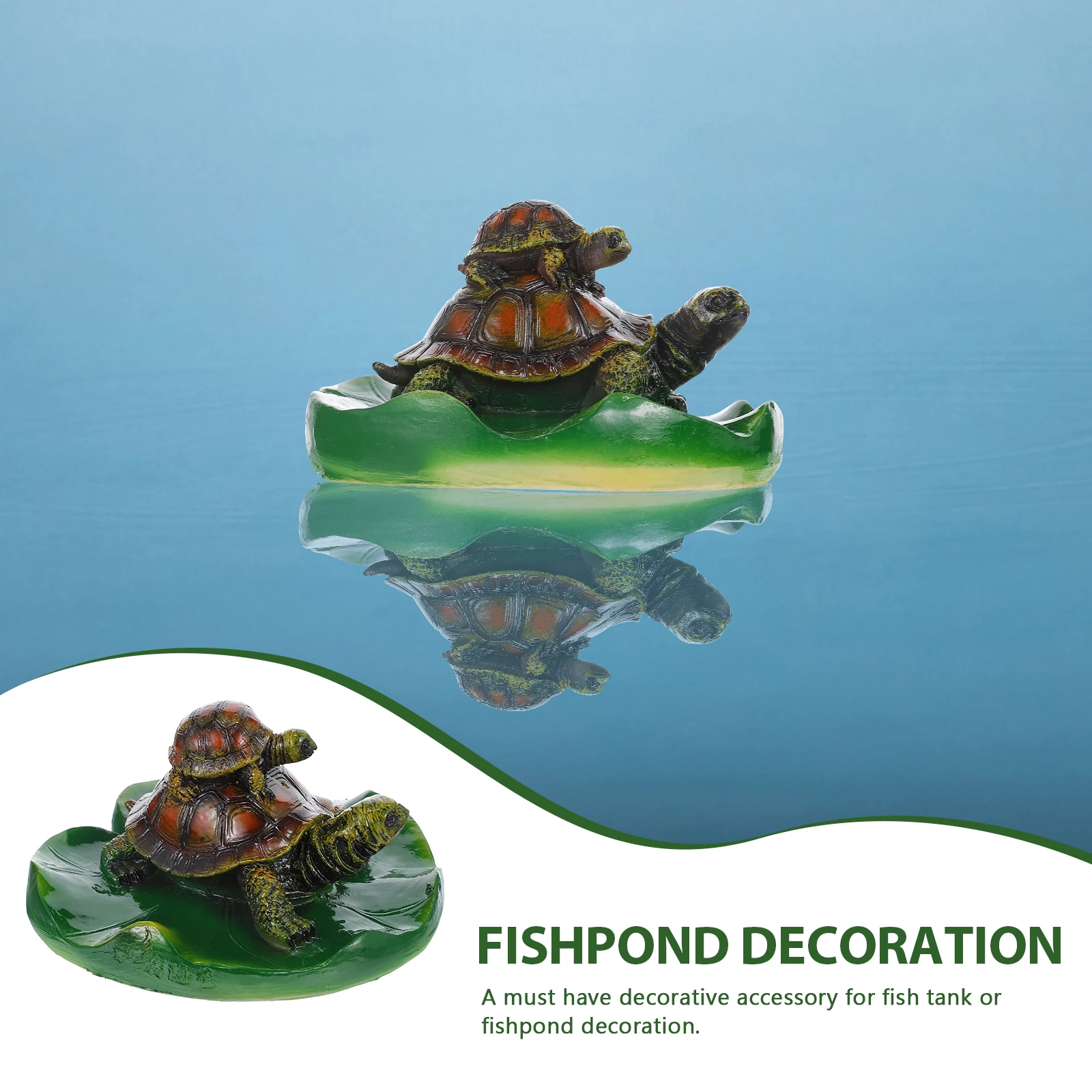 

Realistic Floating Turtle nament Resin Statue for Fish Tank Pond Garden Lightweight Durable Lifelike Simulation Figurine