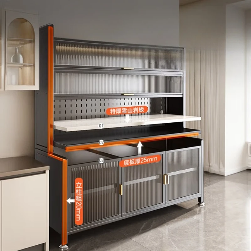 

Kitchen shelves, floor-to-ceiling slate sideboards