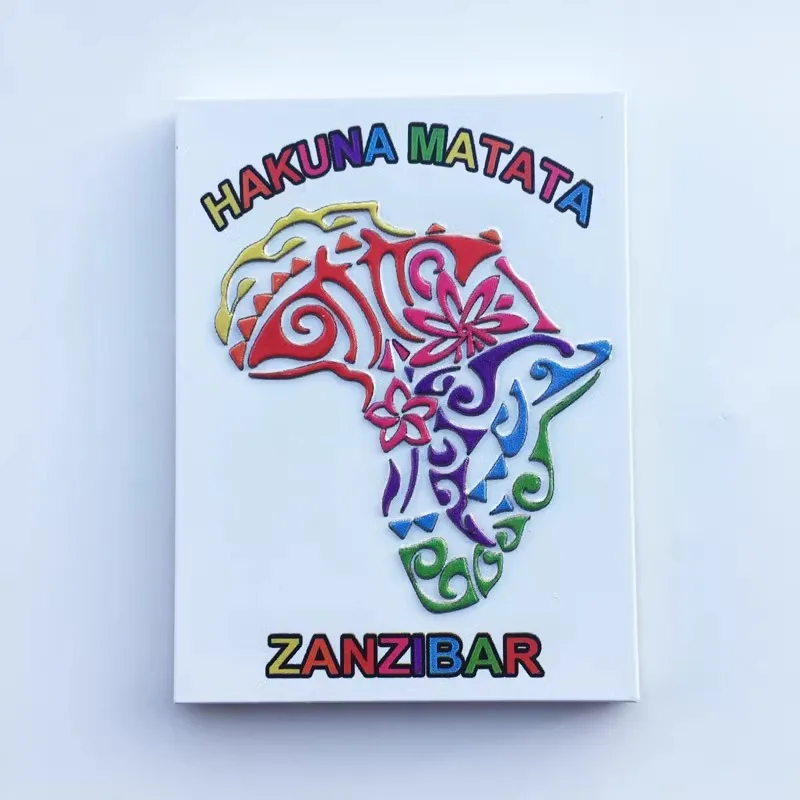 Creative, cultural, tourism, commemorative, decorative crafts, magnetic refrigerator stickers in Zanzibar, Tanzania, Africa