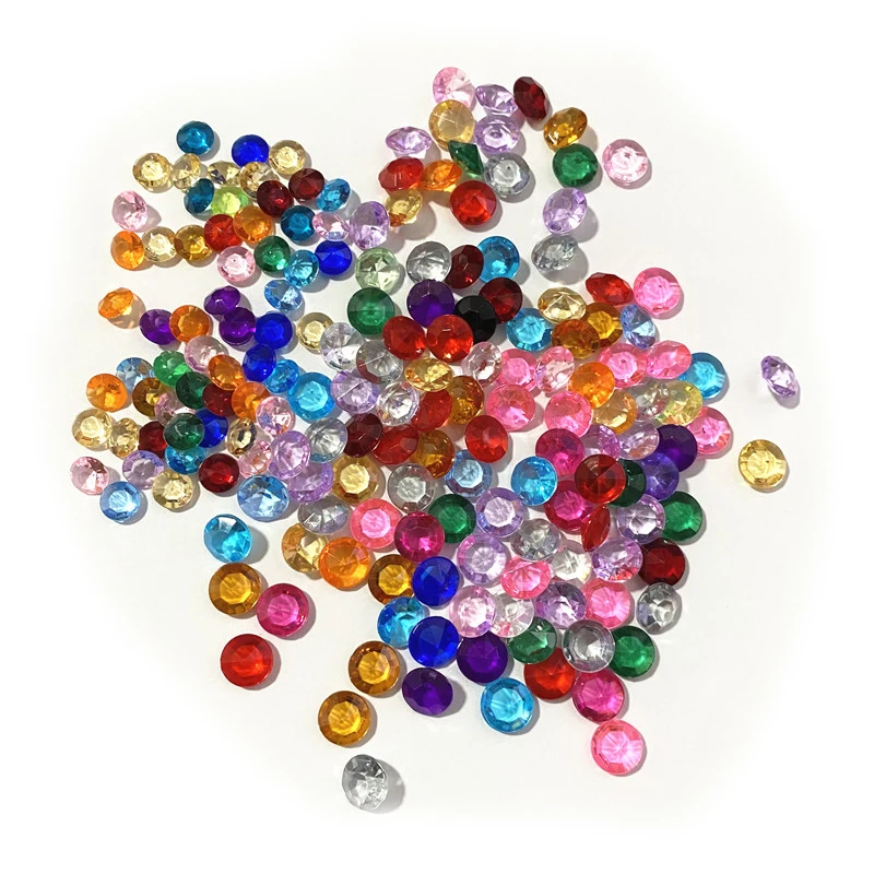 500 Pieces 8mm 10mm Acrylic Diamond Shape Game Pawn Pieces For Board Games DTY Counter Accessories Multi color