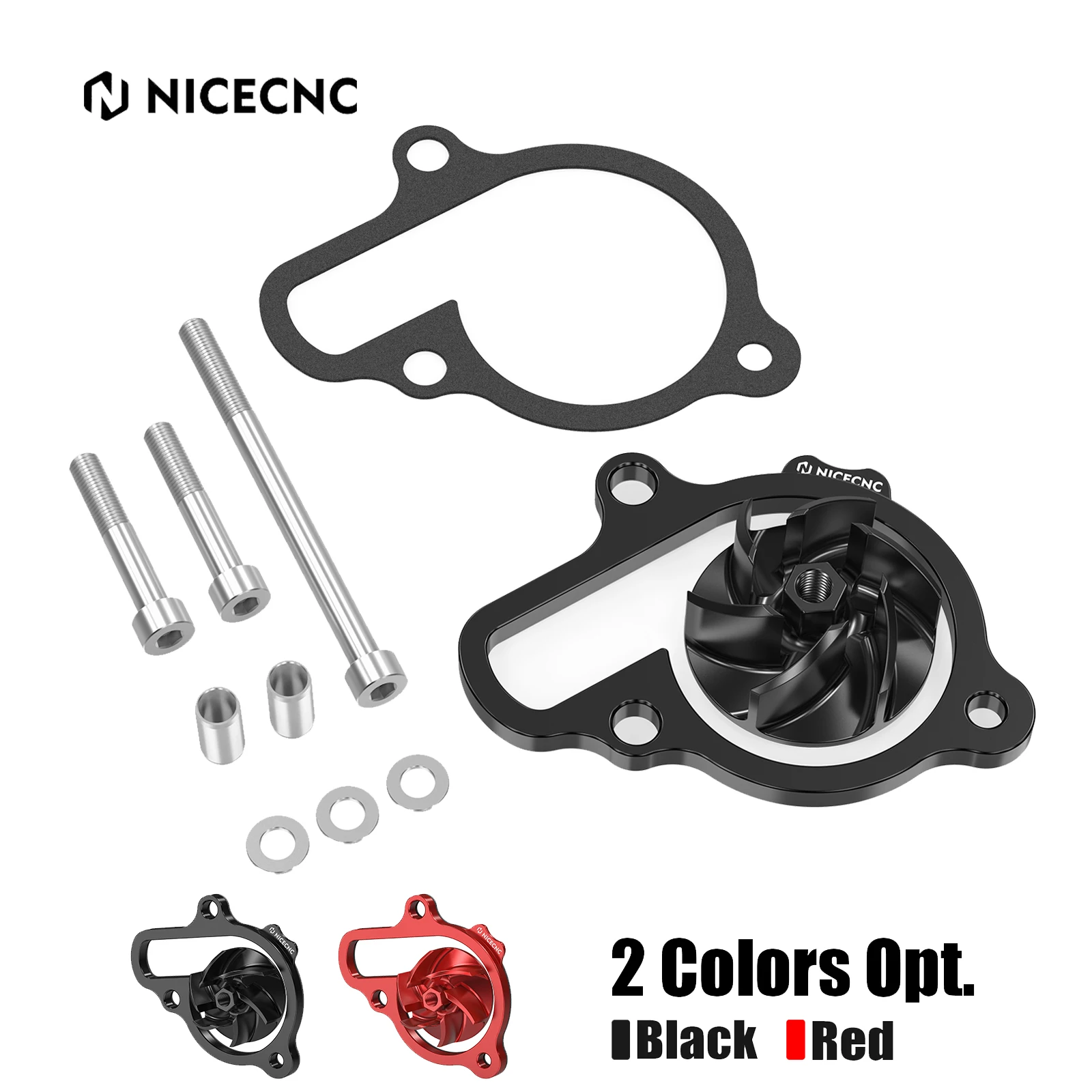 

NICECNC For Honda 2021-2025 2024 CRF450R CRF450RX CRF450RWE CRF 450 R RX RWE Oversized Water Pump Impeller Cooler Spacer Kit