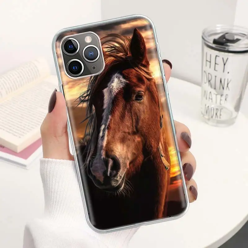 Horse Great Beauty Galloping Coque Phone Case For iPhone 11 12 13 14 15 16 Pro Max 7 Plus 8 + X XR XS SE Apple Soft Fundas Cover