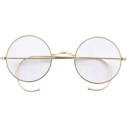 Agstum Retro Mid / Large Round Wire Rimmed Eyeglasses Frame without Nose Pads