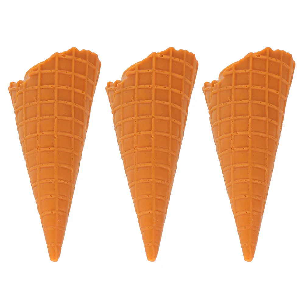 

3 Pcs Simulated Ice Cream Egg Tray Artificial Cake for Decoration Dessert Model