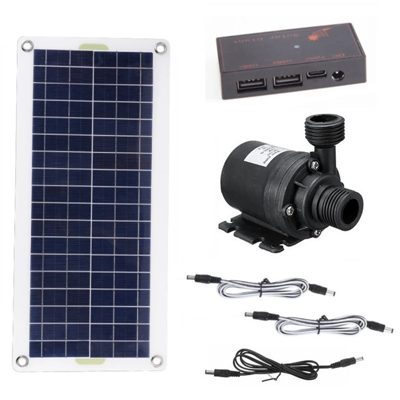 50W Solar Water Pump 800L/H DC12V Solar Water Fountain Pump Low Noise For Family Garden Water Fountain Irrigation Pump