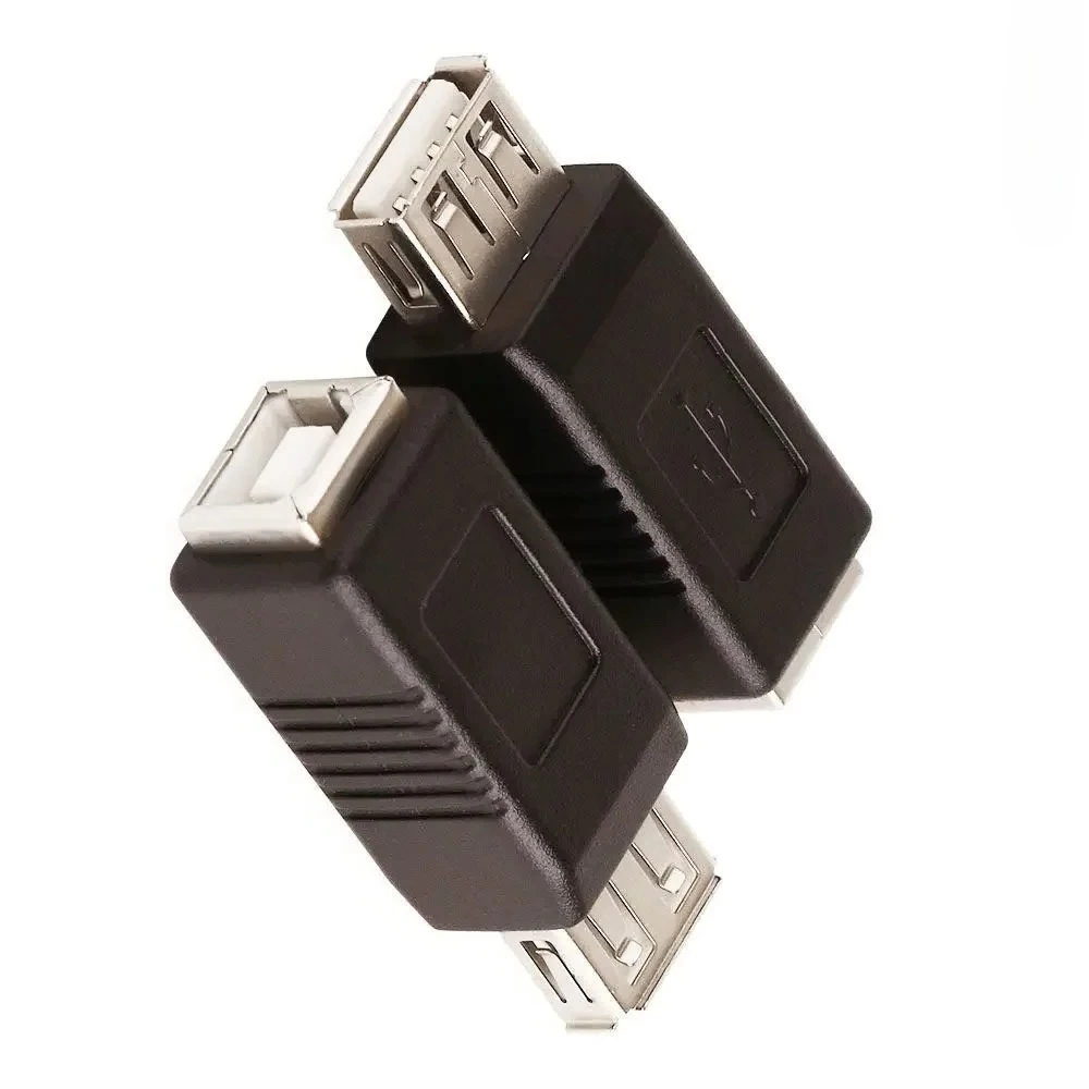 

100pcs/lot USB 2.0 A Female To Type B Female Head Print Conversion Adapter Connector Square Scanner Socket Converter