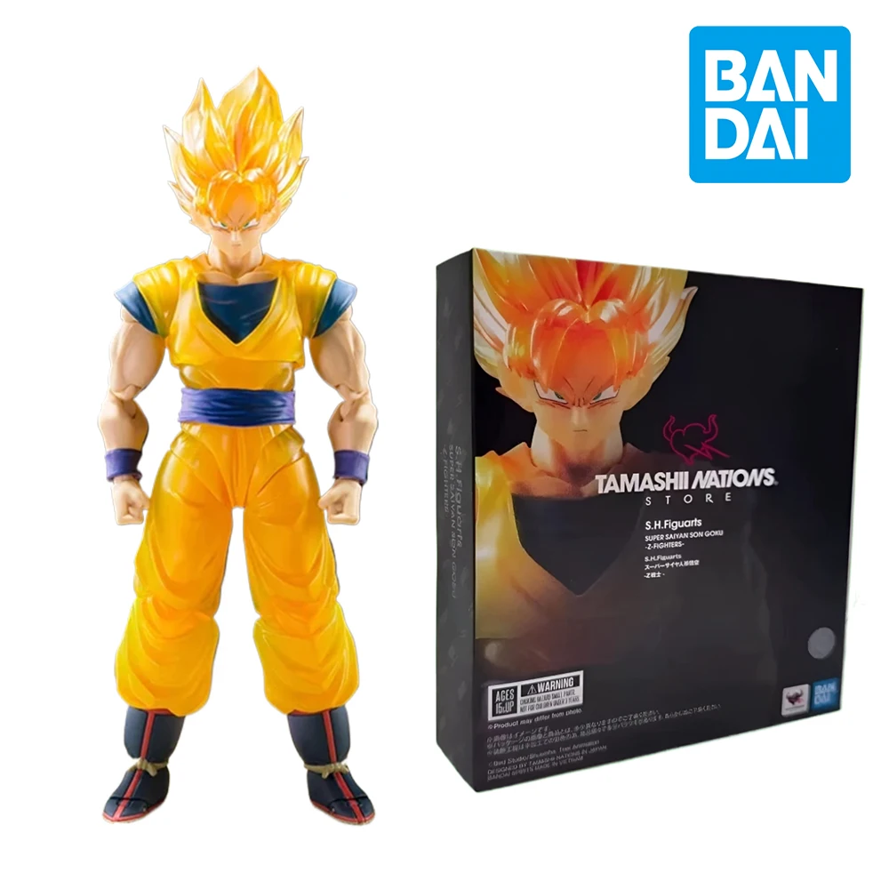 

Bandai Dragon Ball Z TAMASHII NATIONS STORE S.H.Figuarts Super Saiyan Son Goku Z Soldier Model Toys