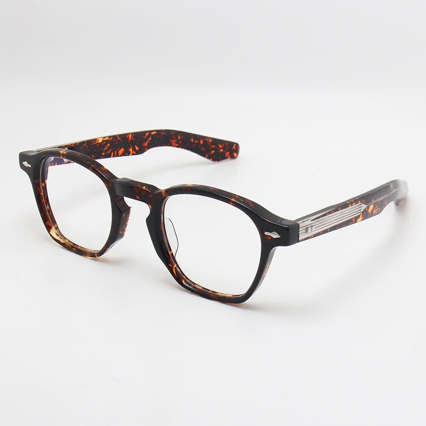 Belight 광학 빈티지 사각형 모양 수제 다채로운 결합 아세테이트 레트로 안경 프레임 처방 렌즈 ZEPHIRI