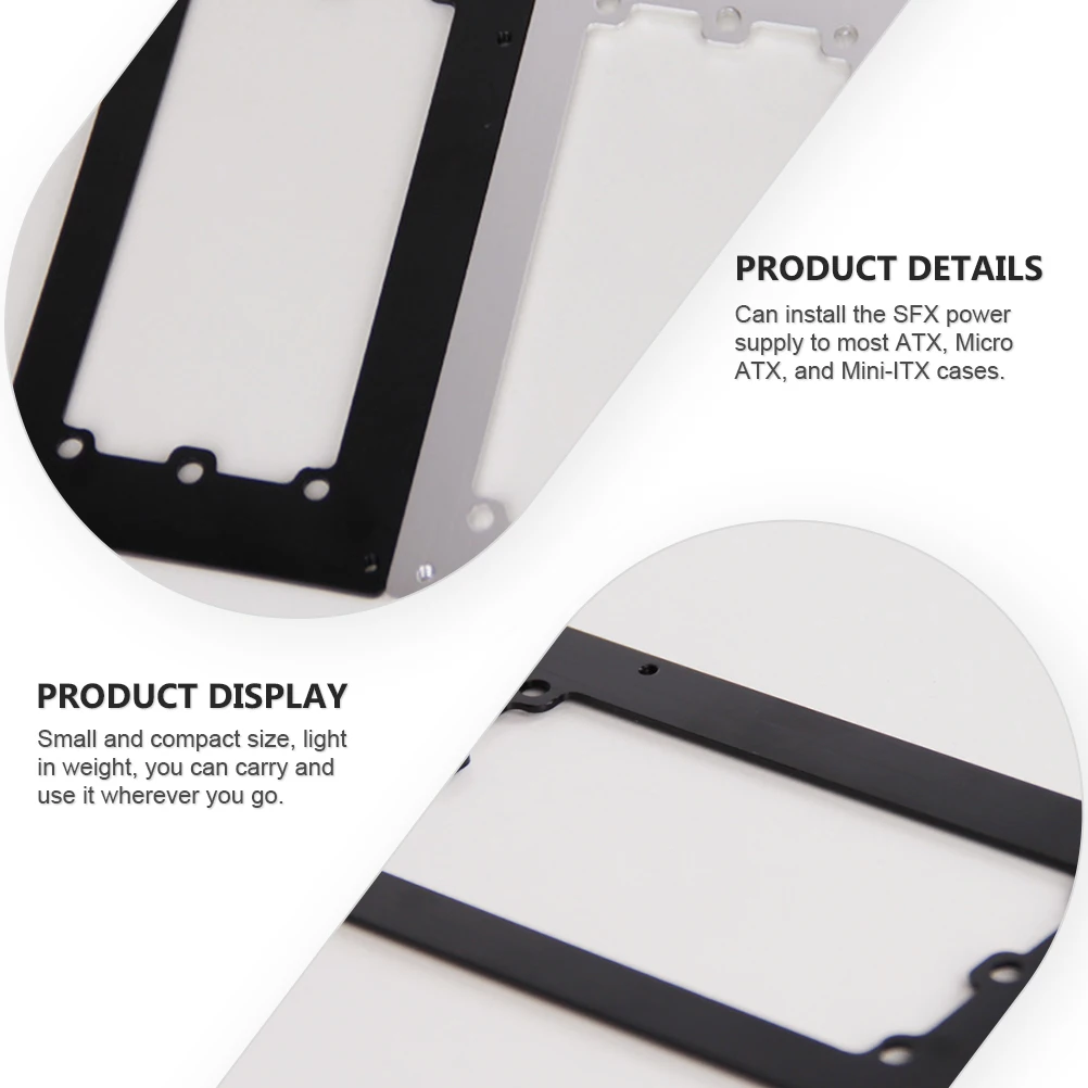 

Power Converter Rack Adapter Aluminum Bracket to ATX Frame Computer Accessory All