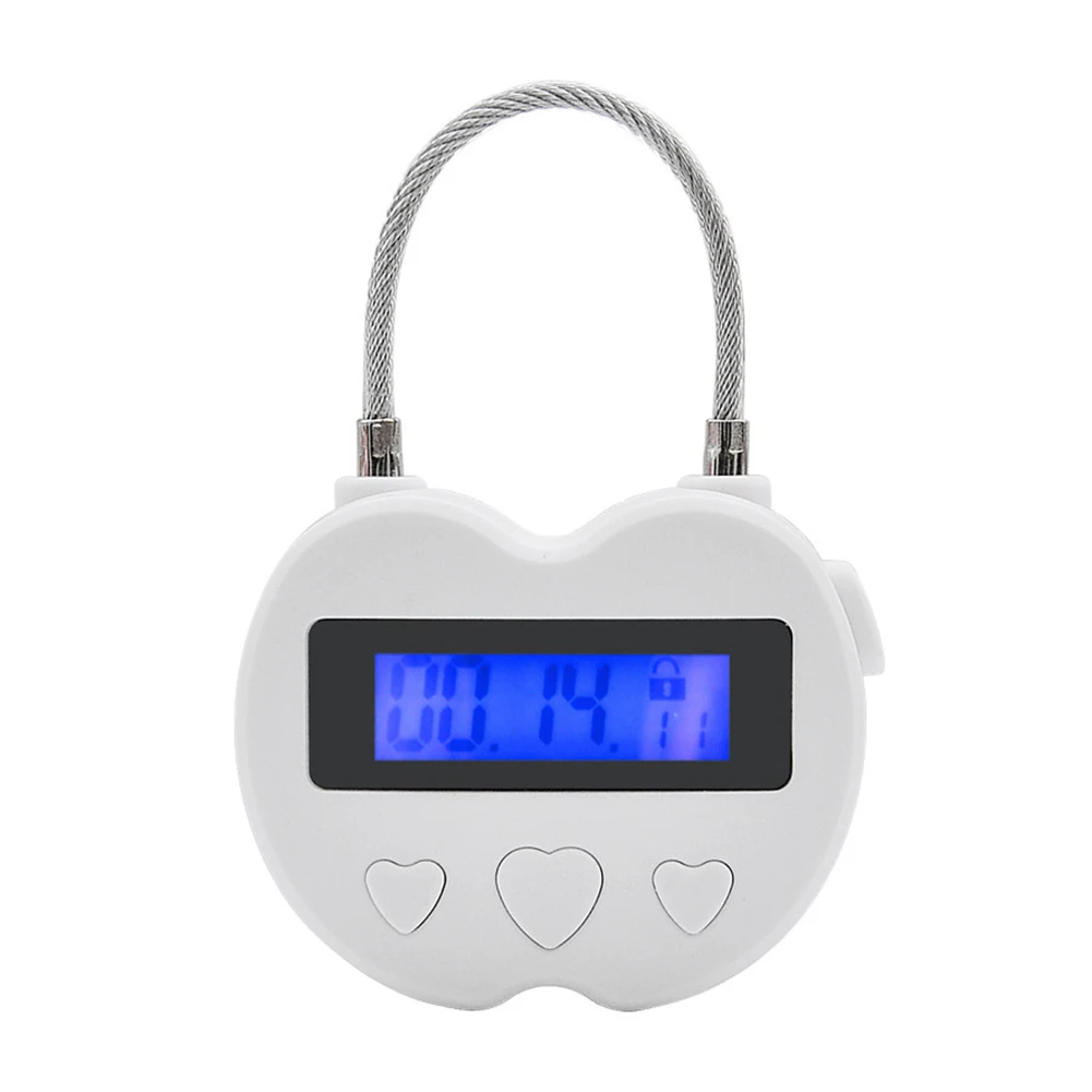 Y31A Smart Time Lock LCD Display Time Lock Multifunction Electronic Timer,Waterproof USB Rechargeable Temporary Timer Padlock