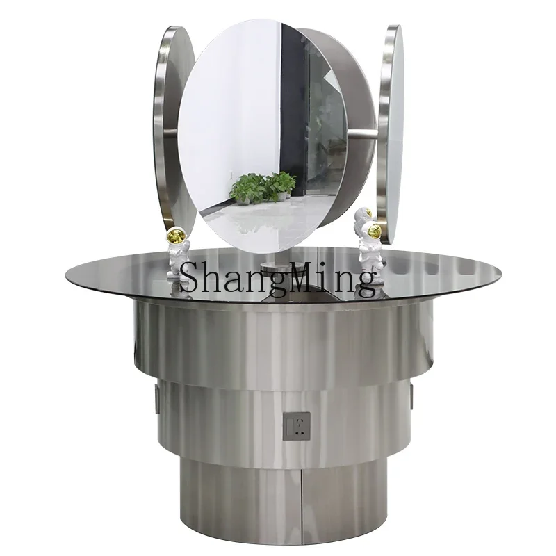 

CL floor-to-ceiling hair salon, mirror can be lifted and lowered high-end barber shop mirror table, special perm and dyeing ,