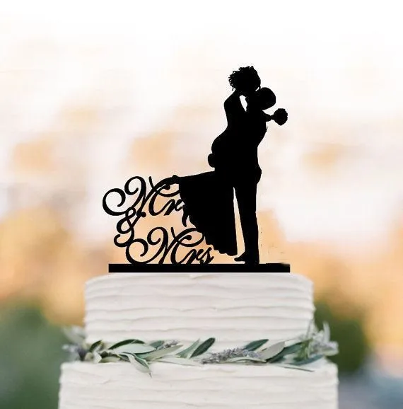 INS 15 Styles Mr&mrs Wedding Party Cake Topper Black Acrylic Wedding Scene Cake Supplies for Wedding Party Cake Decorations 2024