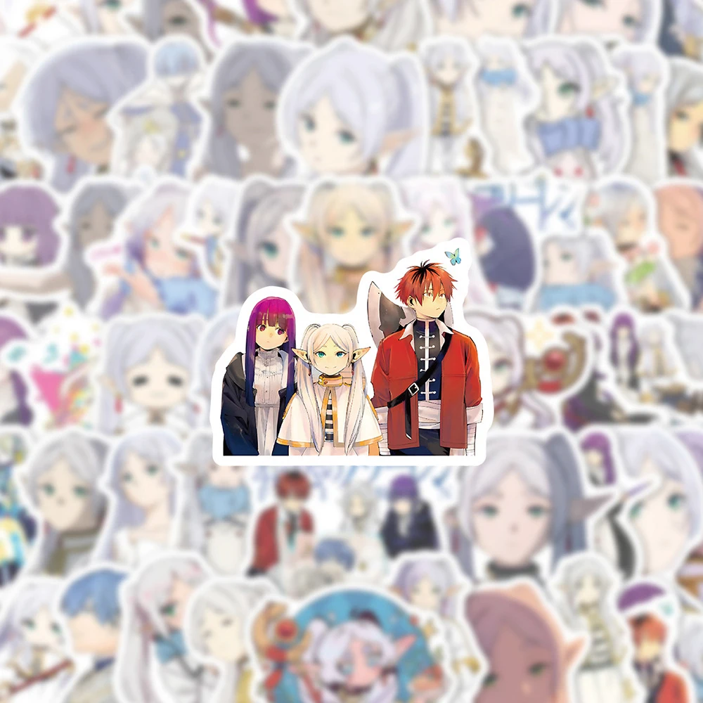 10/30/60pcs Anime Frieren Beyond Journey's End Stickers Cute Cartoon Girl Decals Phone Luggage Laptop Graffiti Sticker Kids Toy