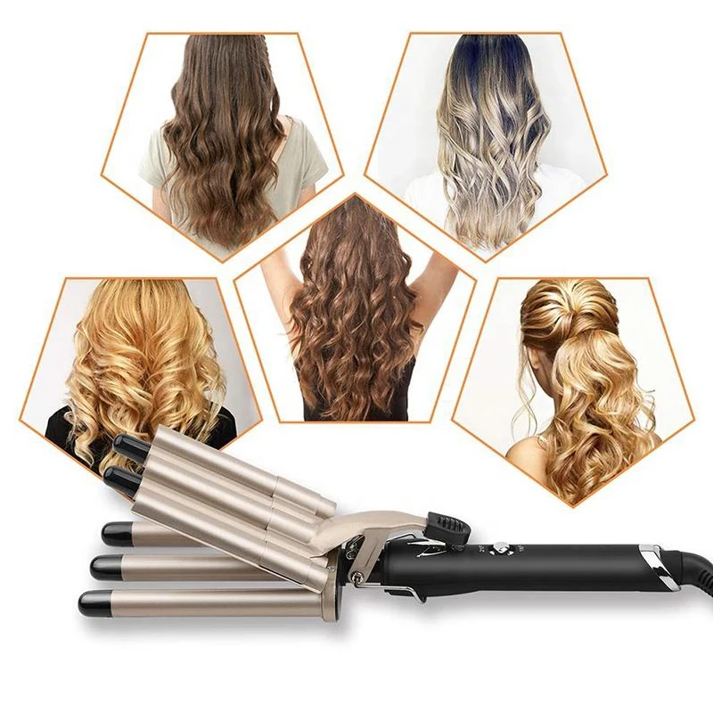 5 Barrels Hair Curling Iron Ceramic Styling Tools Multifunctional Hair Curler Wand High Quality Professional Pear Flower Cone