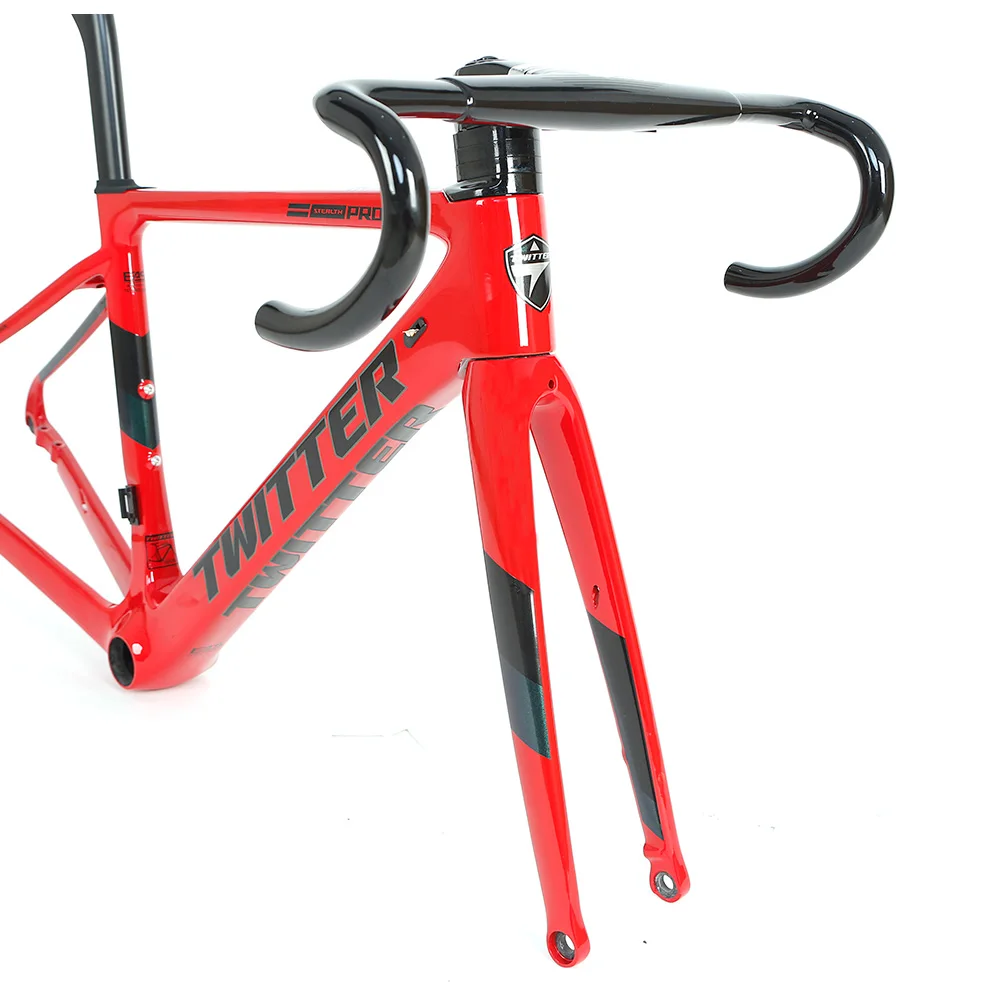 TWITTER climbing racing class inner wiring C brake T900carbon fiber road bike frame quick release 100*130mm tire support 700*28C