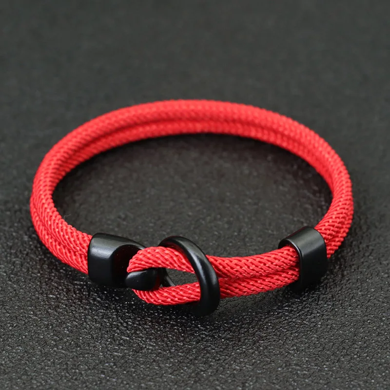 Mode Touw Armband Mannen Dubbellaags Outdoor Camping Armband Homme Accessoires Survival Paracord Armband Cadeau Voor Hem