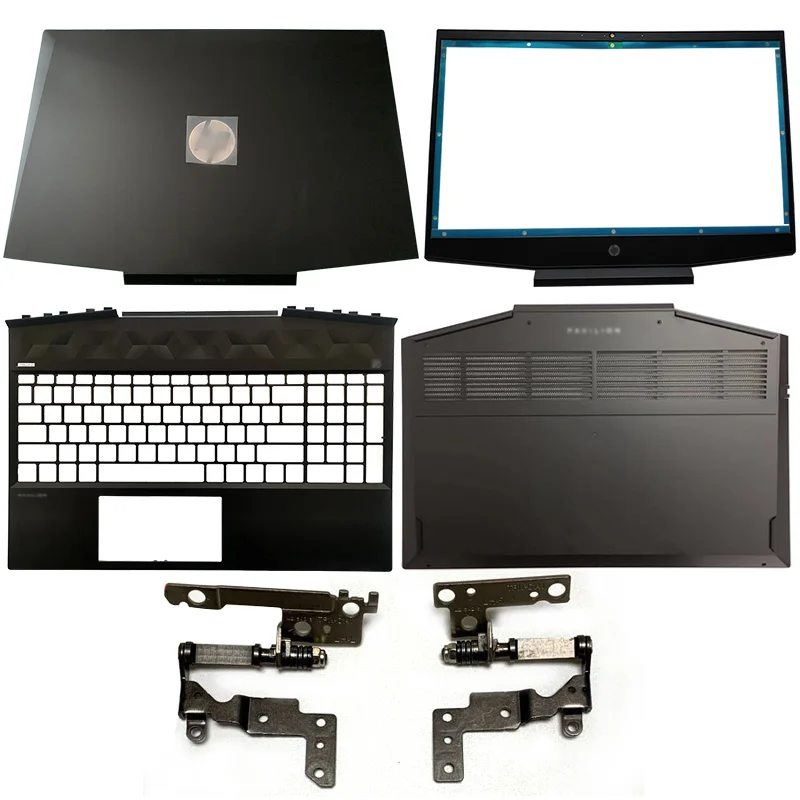 NEW For HP Pavilion 15-DK Series Laptop LCD Back Cover/Front Bezel/Hinges/Palmrest/Bottom Case L56915-001 Silver L57593-001