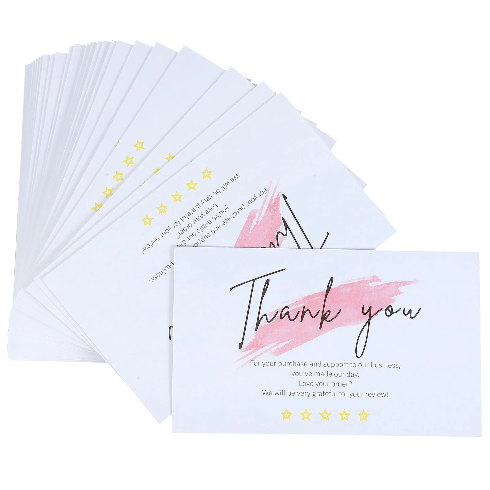 

60Pcs Thank You Cards Small Business Paper Chic Thanks Cards for Small Shops Bakeries Online Stores Thank Card
