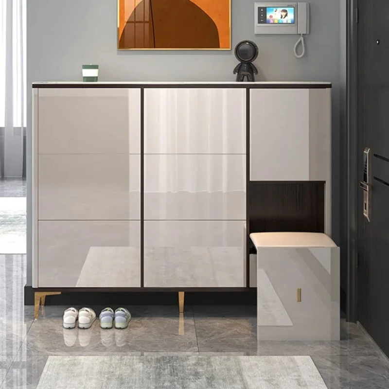Vertical Drawer Shoe Racks Cabinet Indoor Multi Layer Manmade Board Shoe Cabinet Living Room Wooden Schuhschrank Furniture