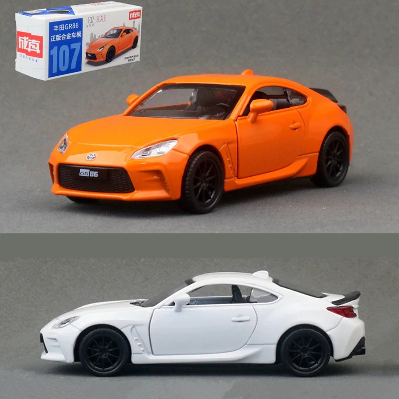 

1/37 Toyota GR86 модель спортивного автомобиля из сплава, литая под давлением металлическая гусеница, гоночный автомобиль, модель автомобиля, коллекция моделирования, детские игрушки, подарок
