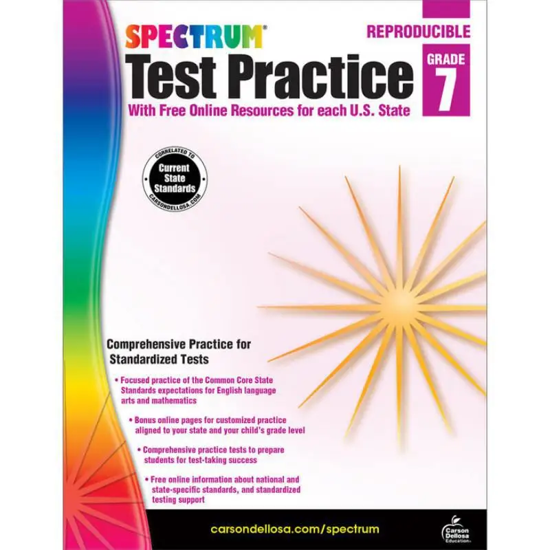 Spectrum Test Practice Grade 7 Carson Dellosa Education Carson Dellosa Education 9781620575994 Book