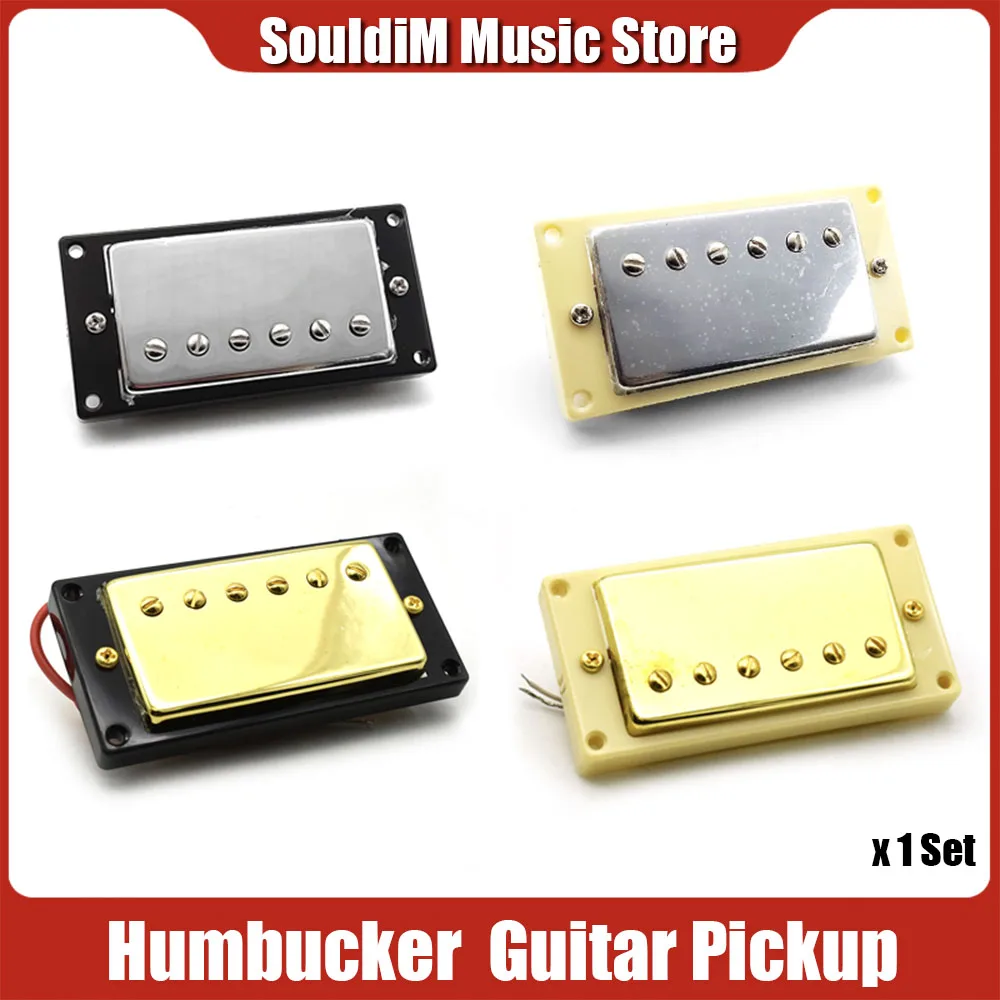 1Set LP Electric Guitar Pickups Humbucker Neck/Bridge Pickup with Pickup Rings Guitar Parts and Accessories 50mm/52mm