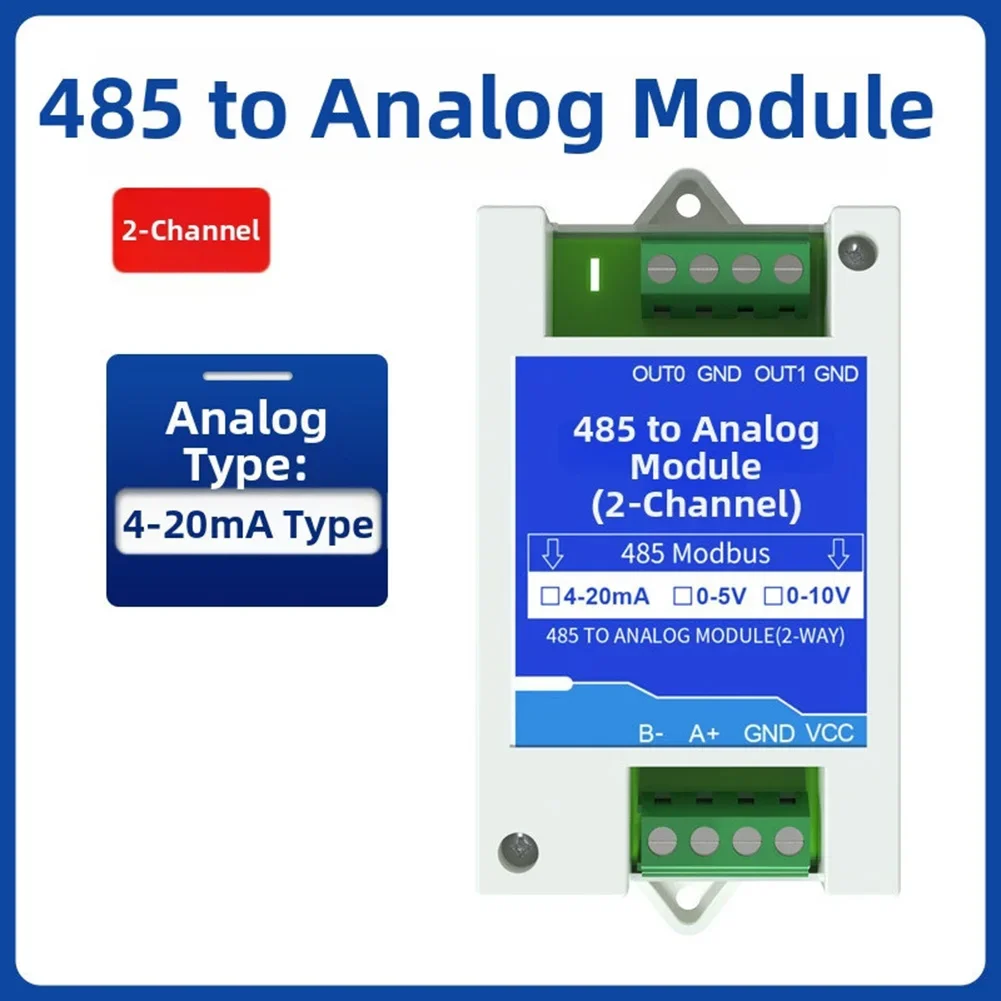 Analog Input Acquisition Module for RS485 Networks with Support for 4-20mA 0-5V 0-10V Signals and 12-Bit AD Conversion Accuracy