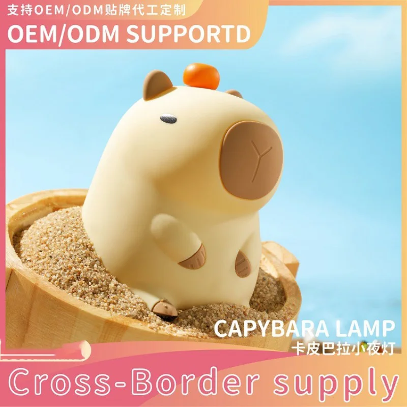 

Kawaii Capybara Merchandise Silicone Tap Lamp Dimmable Night Light Ambient Lamp Creative Gift Cute Home Decor Gift for Girls