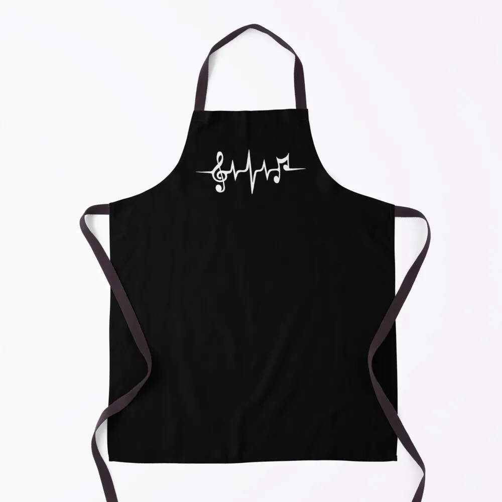 Music Pulse, Notes, Clef, Frequency, Wave, Sound, Dance Apron Waterproof Kitchen Woman Kitchens Accessories Apron