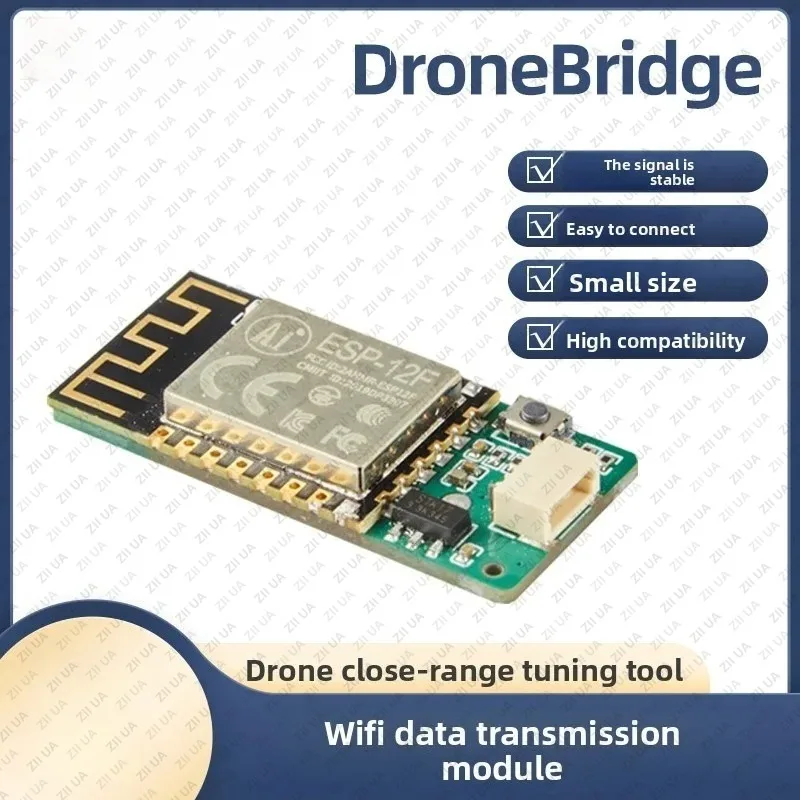 

DroneBridge Wifi Data Transmission Module for UAV Flight Control Communication and Parameter Adjustment (Compact Size) ESP-12F