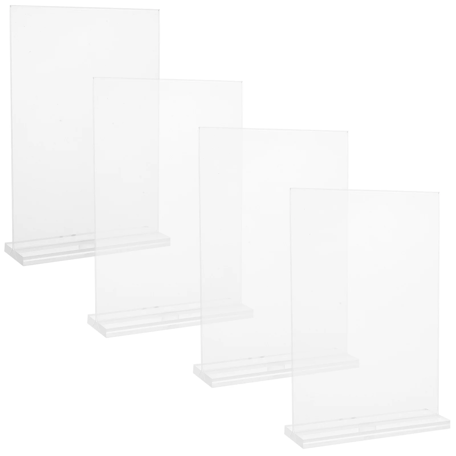 

4 Pcs Transparent Sign Poster Board Clear Literature Organizer Billboard Acrylic Wedding Signs