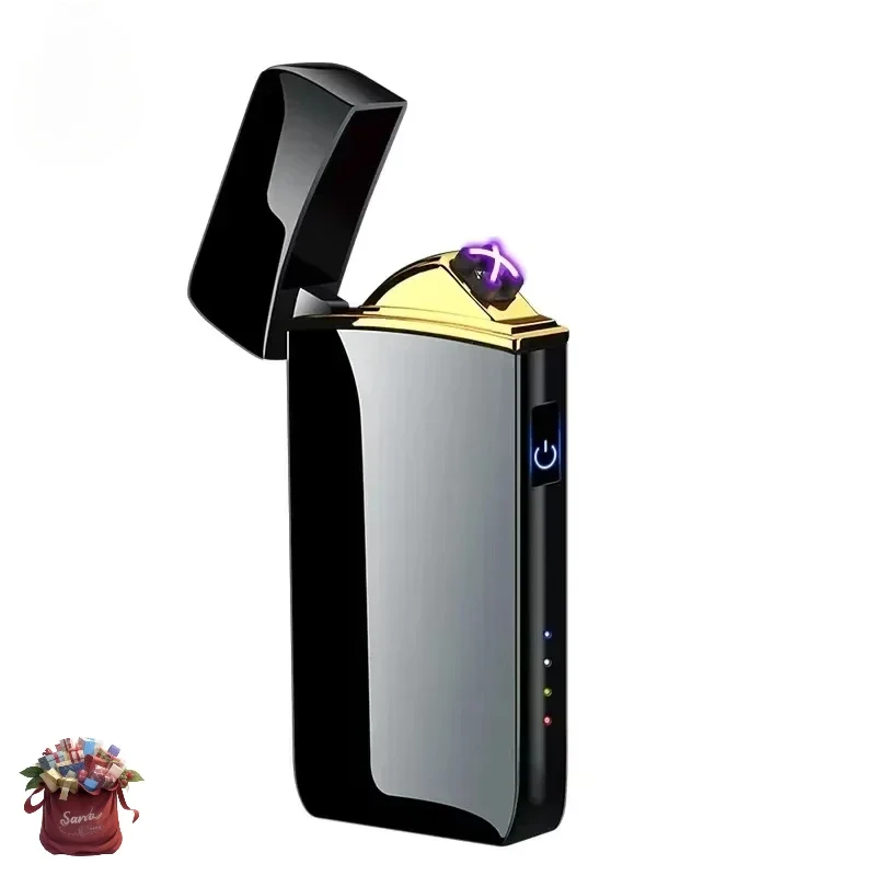 

Double Arc Plasma Lighter Metal Electric Lighter, Windproof Cigarette Lighters Rechargeable USB Smoking Accessories Men Gift