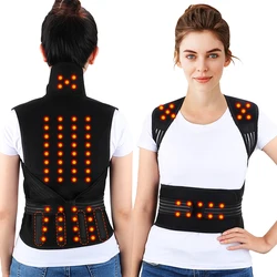 Magnet Tourmaline Self-Heating Magnetic Therapy Support Belt Low Back Shoulder Posture Corrector Spine Lumbar Support Back 68Pcs