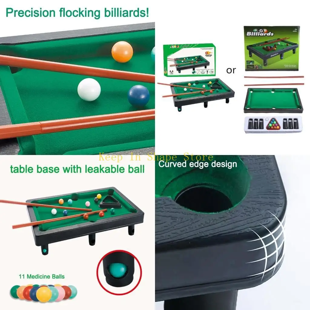 

U1JC Mini Pool Table Tabletop Desktop Billiards Snooker Game с 2 палками и шариками