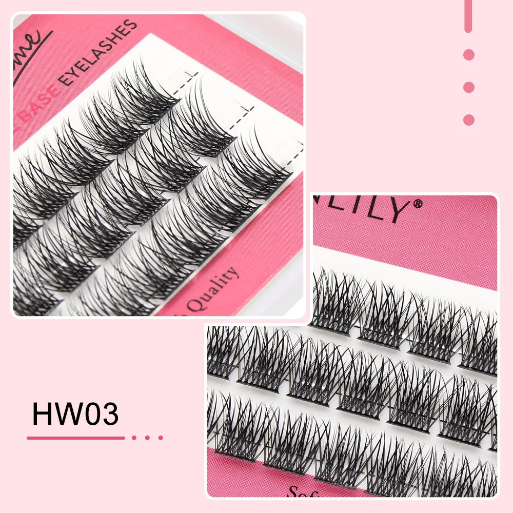 Moonlily الطبيعية واحدة الرموش الصناعية الشخصية الموسعة رمش حزمة مستقلة رمش ماكياج أداة سهلة التشغيل DIY بها بنفسك