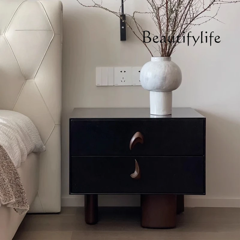 

Wabi Sandy Wind Log Art Bedside Table Hotel B & B Model Room Retro Old Bedside Table